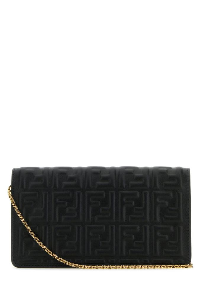 Fendi Black nappa leather Baguette wallet