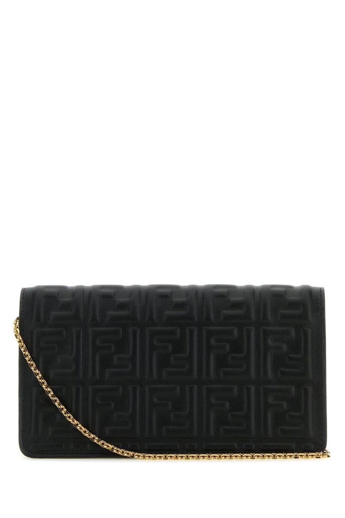 Fendi Black nappa leather Baguette wallet 2