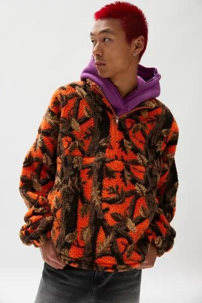 BDG BDG Scotty Printed Fleece Half-Zip Mock Neck Sweatshirt 6