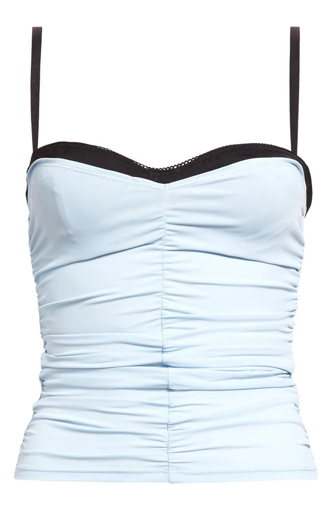 Miaou Renzo Ruched Mesh Tube Top 6