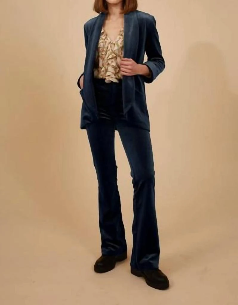 Traffic People Corrie Bratter Boyfriend Blazer In Navy 4