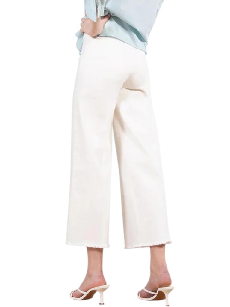 Avenue Montaigne Alex Pants In White Denim