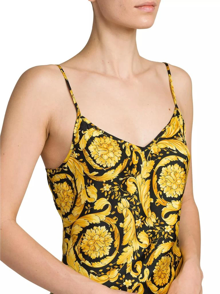 Versace Baroque Print Silk Slipdress 6