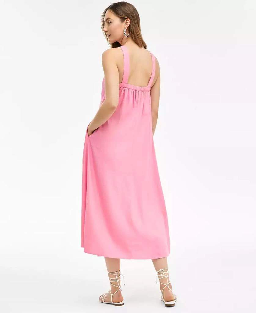 Women's Linen-Blend Halter Midi Dress, Exclusively at Macy's  On Sale Now  with Up to 71% Off | Discover Exclusive Deals & Savings at BeyondStyle   Authentic INC International dress|women's fashion, shoes