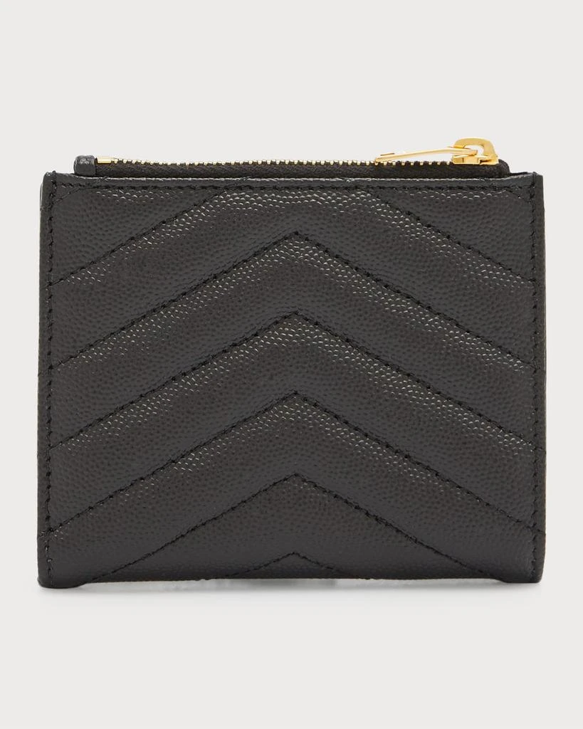 Yves Saint Laurent YSL Monogram Small Ziptop Wallet in Grained Leather 3