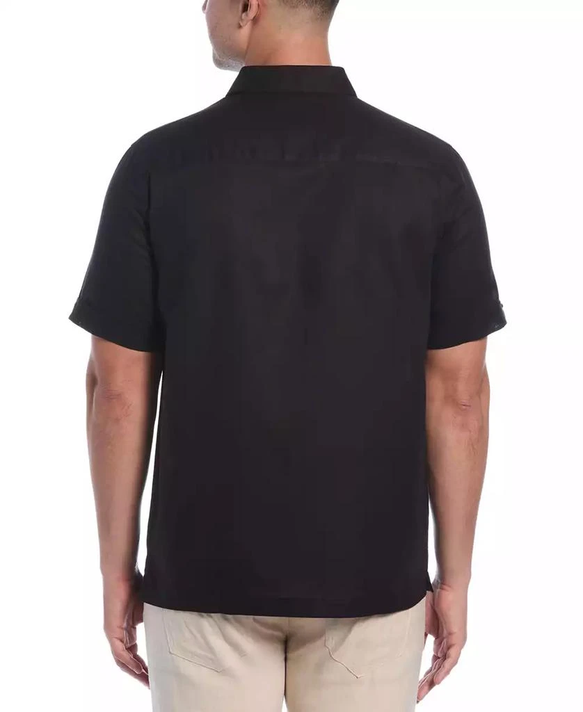Cubavera Men's Short Sleeve Panel Button-Front Linen Camp Shirt 3