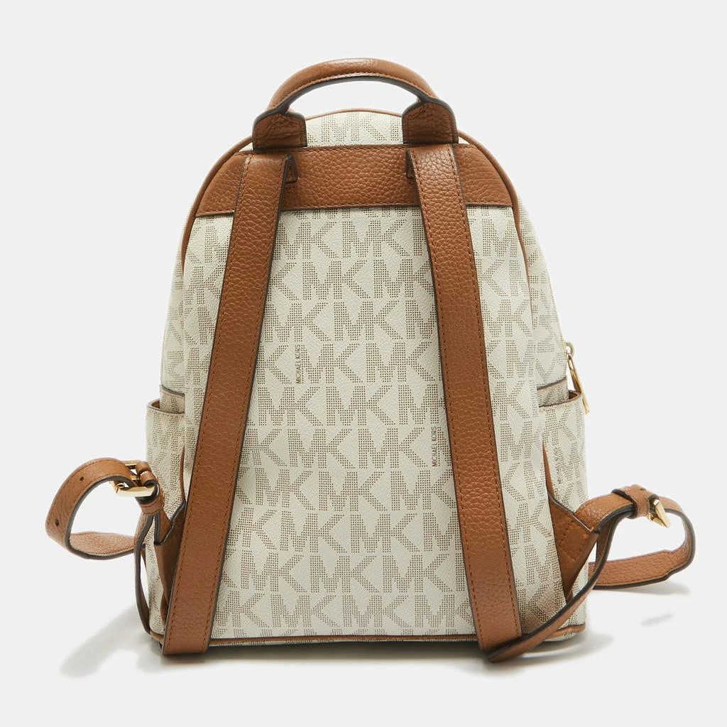 Michael Kors Michael Kors Off White Signature Coated Canvas Studded Abbey Backpack 3