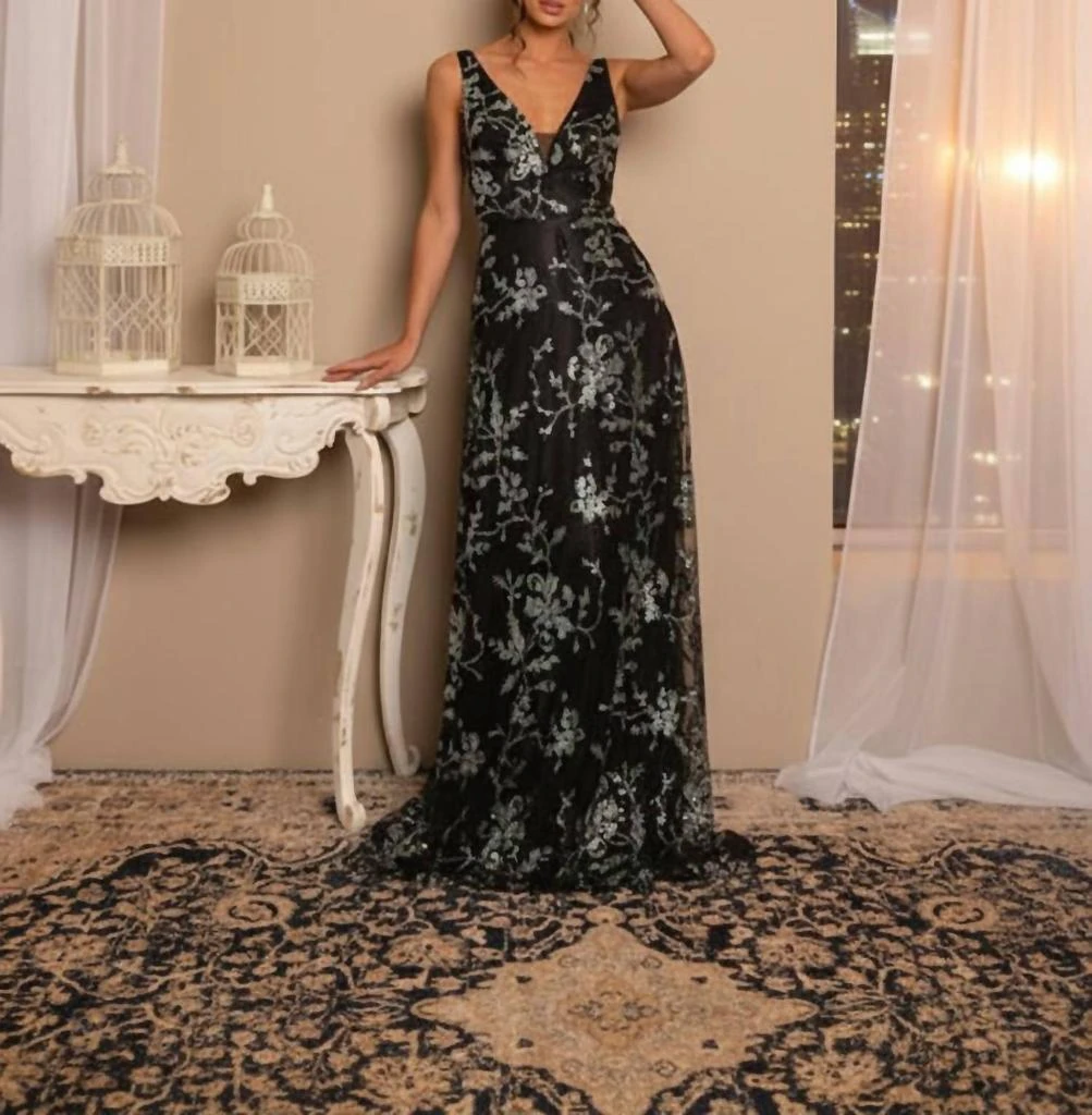 Ricarica Ricarica - Midnight Bloom Gown
