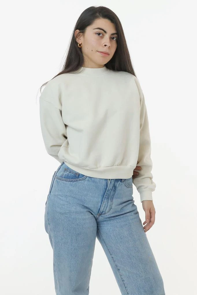 Los Angeles Apparel HF06 - Heavy Fleece Cropped Mock Neck Pullover (Garment Dye 2) 9