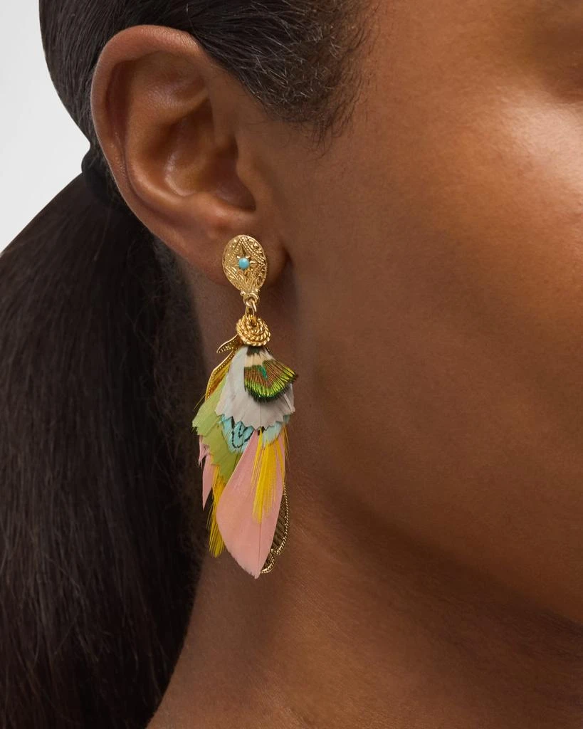 GAS Bijoux Sao Feather Drop Earrings 2