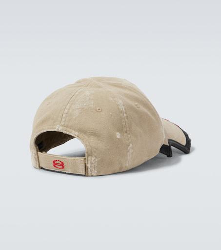 帽子 Balenciaga 23aw unity sports icon cap Men's Unity Sports Icon Cap in Beige/red | Balenciaga US