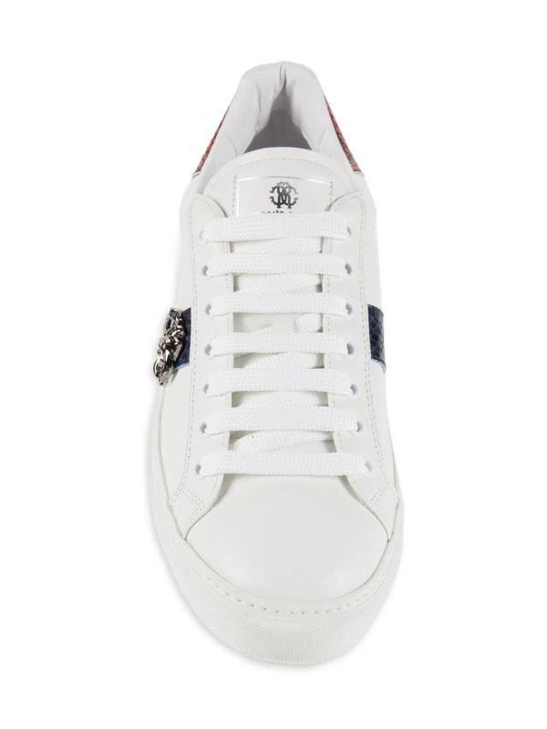 Roberto Cavalli Logo Leather Low Top Sneakers 5