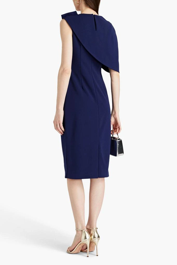 BADGLEY MISCHKA Button-embellished crepe midi dress 3