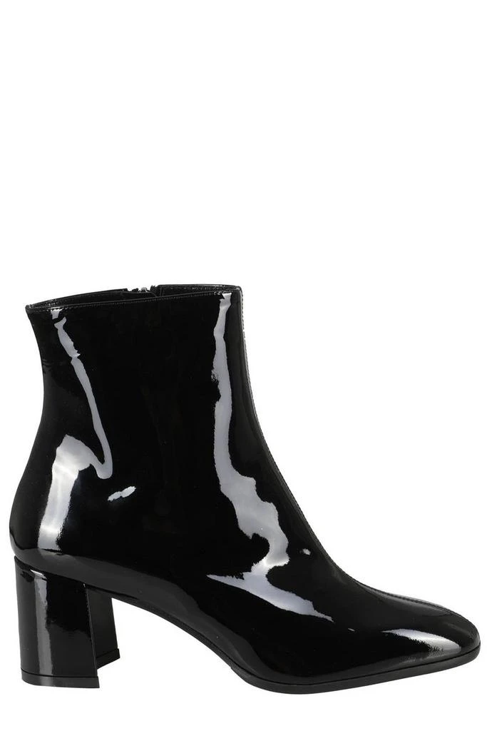 Carel Black Patent Short Boots Estime Black Leather And Patent