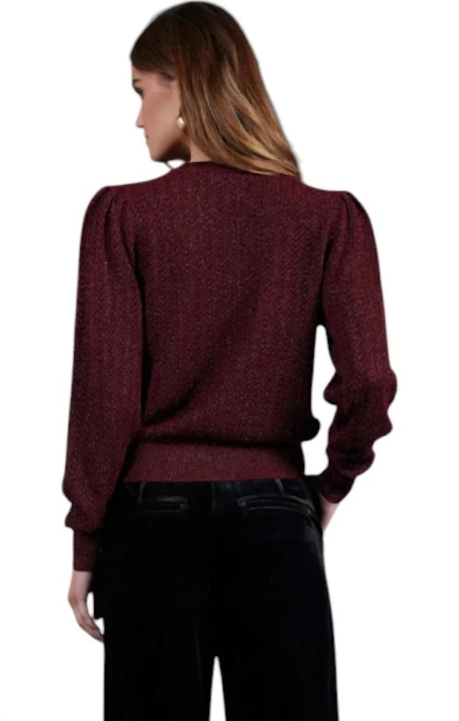 Bishop + Young Bishop + Young - Sienna Puff Sleeve Metallic Sweater 2