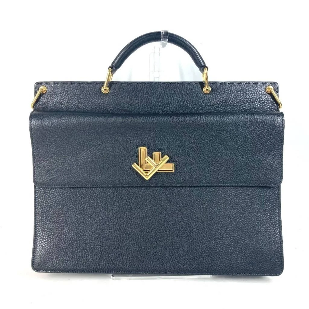 Fendi Leather Briefcase Handbag (Pre-Owned)