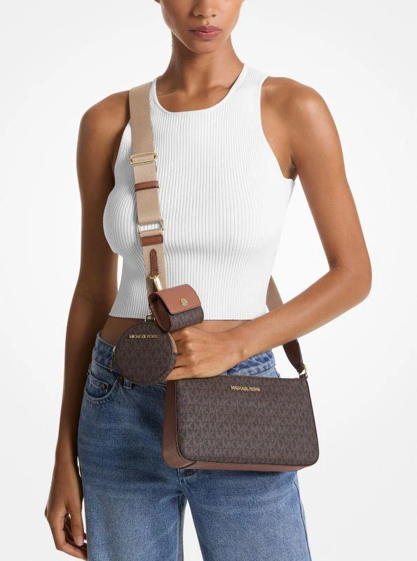 Michael Kors Jet Set Logo Crossbody Bag with Case for Apple Airpods Pro® 3