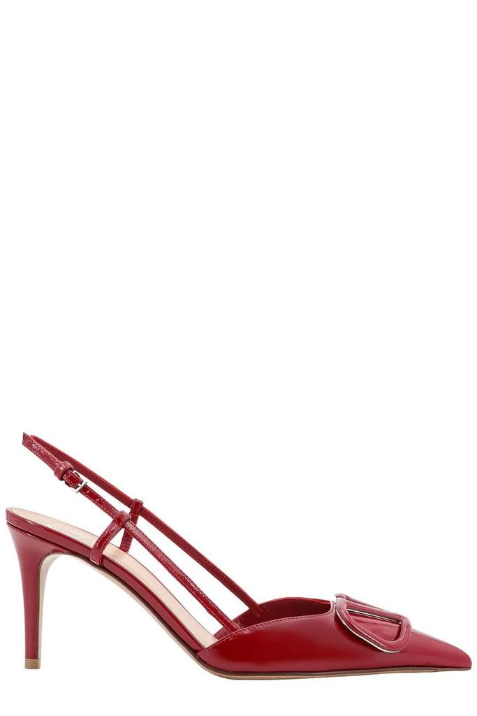 Valentino Valentino VLogo Signature Pointed Toe Slingback Pumps from Cettire