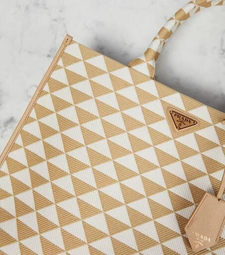 Prada Symbole leather-trimmed tote bag 6