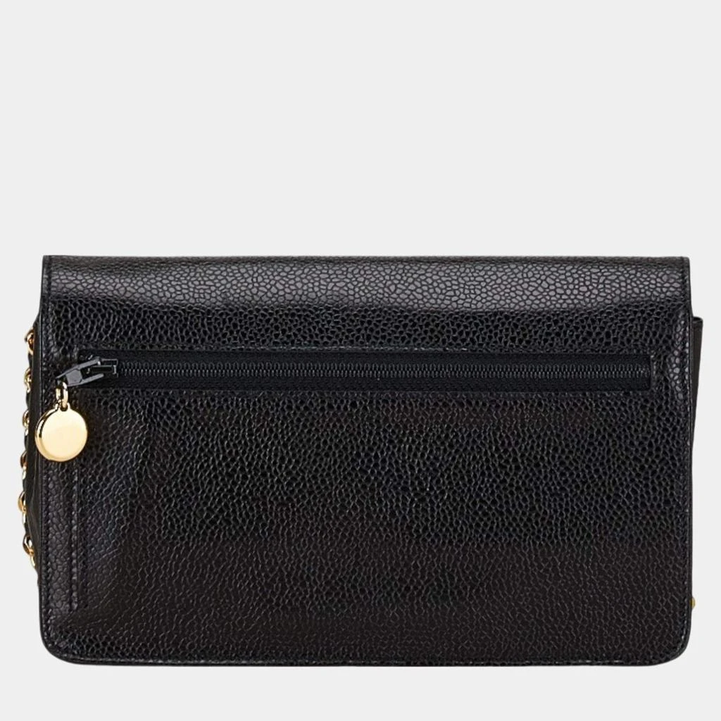 Chanel Chanel Black Caviar Skin Leather Coco Mark Chain Wallet 3