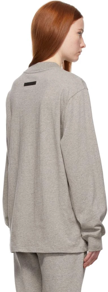 Essentials Grey Logo Long Sleeve T-Shirt 3