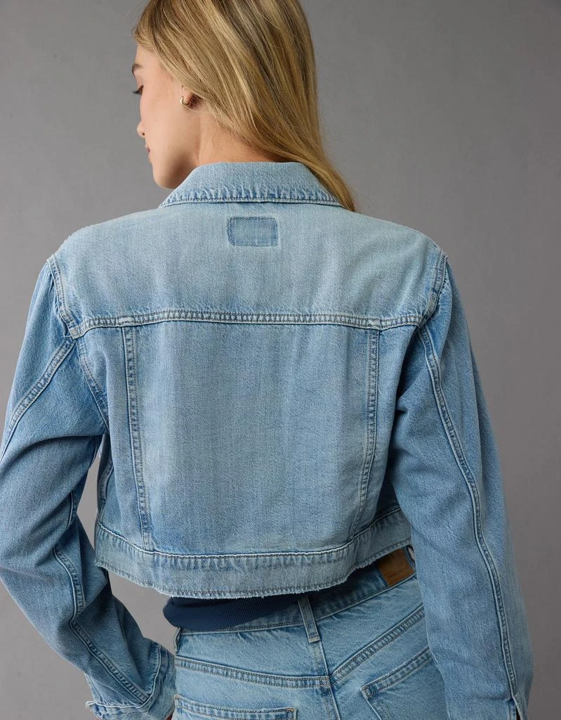AE AE Dreamy Drape Super Cropped Denim Jacket 5