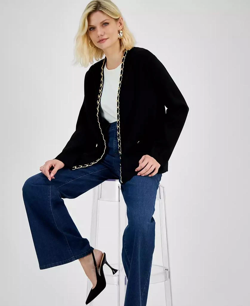 INC International Petite Chain-Trim Cardigan, Created for Macy's 4