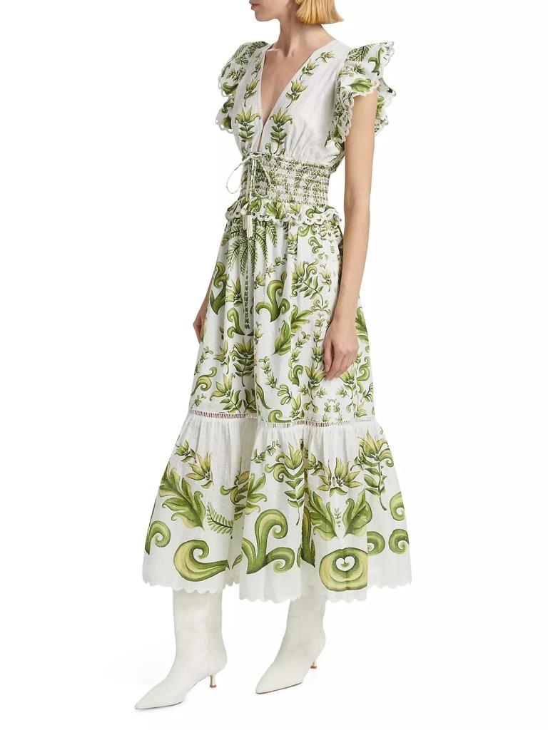 Farm Rio Milani Flutter-Sleeve Maxi Dress 4