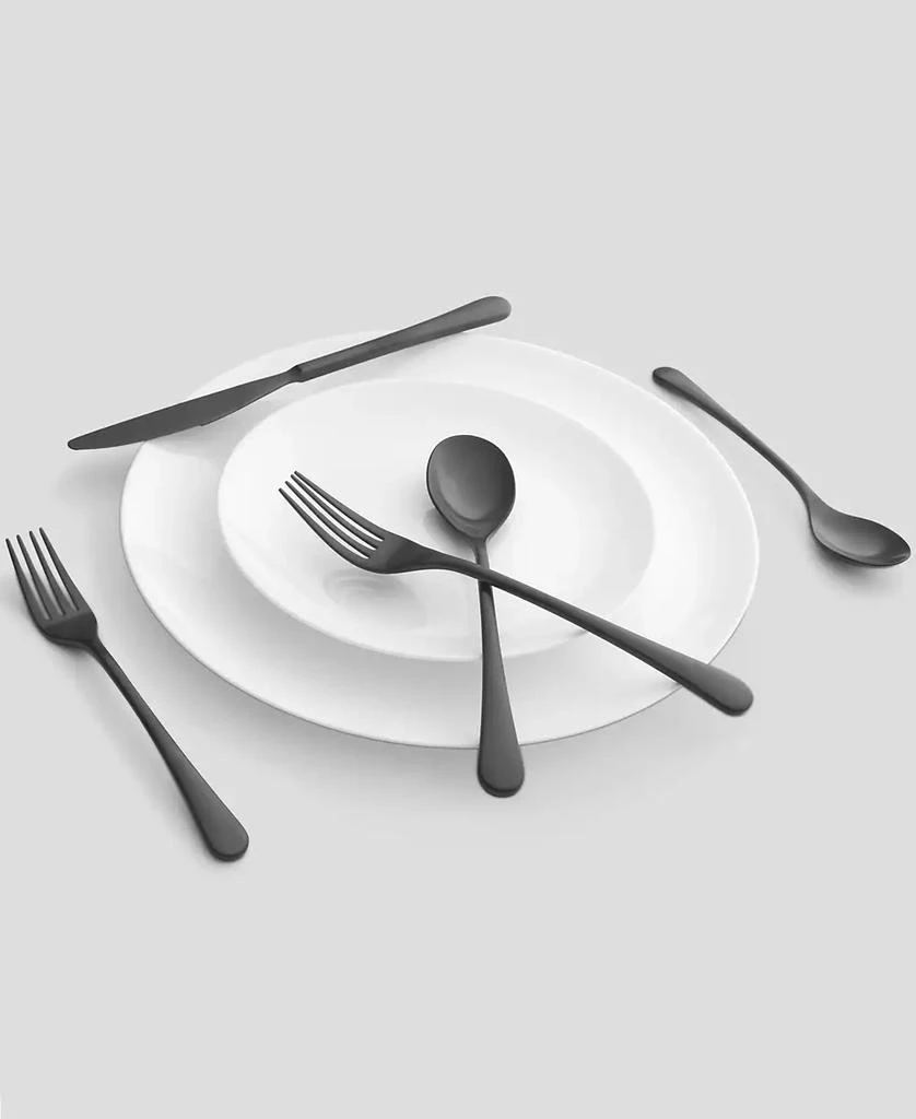 Cambridge Silversmiths Xyla Black Satin Flatware Set, 20 Piece 2