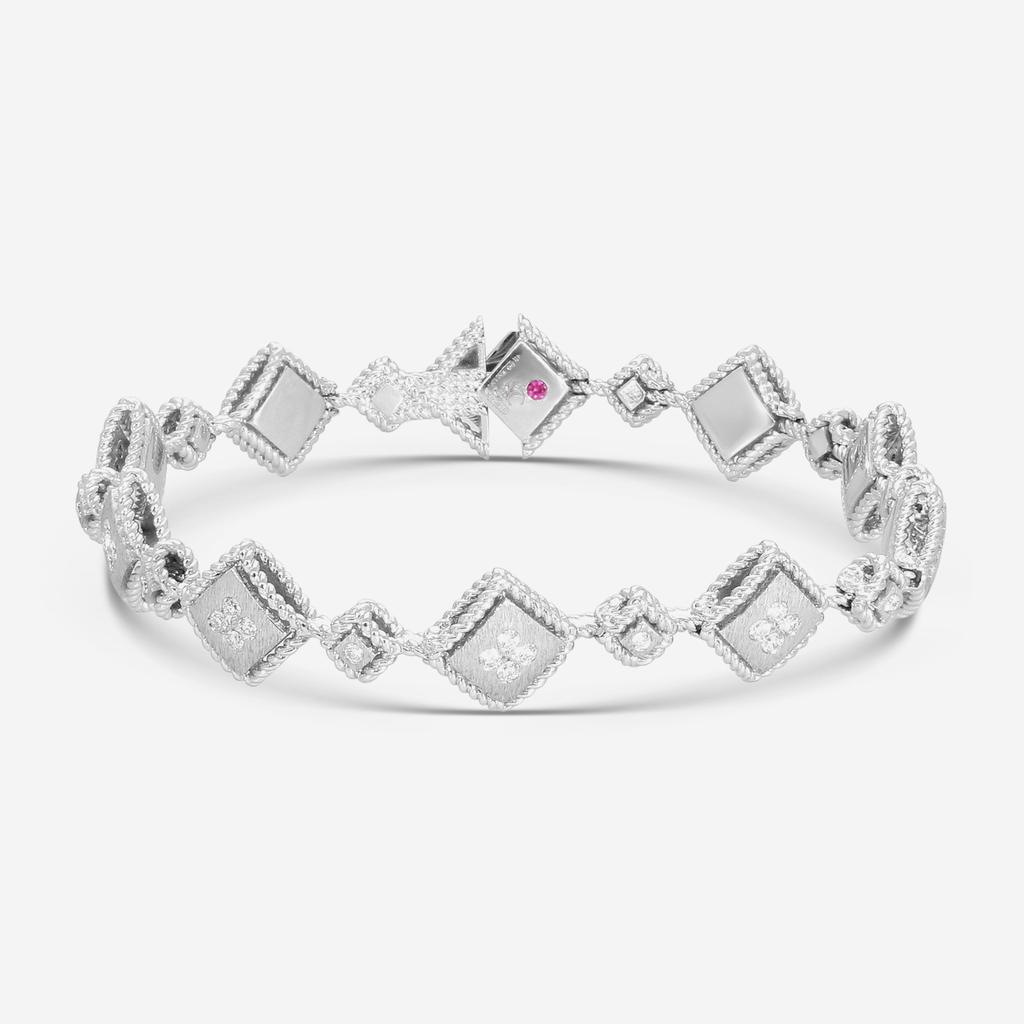 Roberto Coin Roberto Coin Palazzo Ducale 18K White Gold Diamond Bangle Bracelet 7772791AWLBX