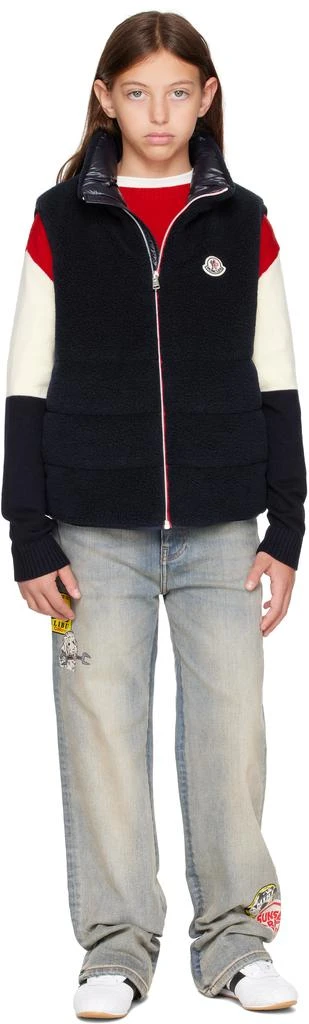 Moncler Big Kids Navy Orin Teddy Padded Vest 4
