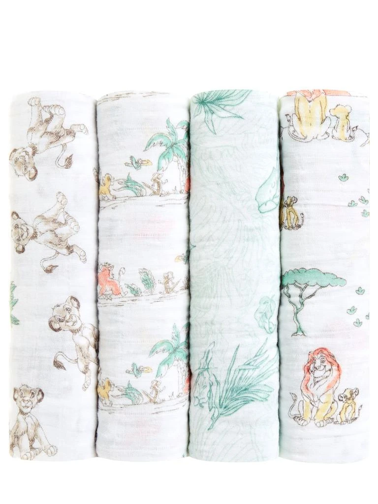 ADEN + ANAIS Set Of 4 Disney Organic Cotton Swaddles 1