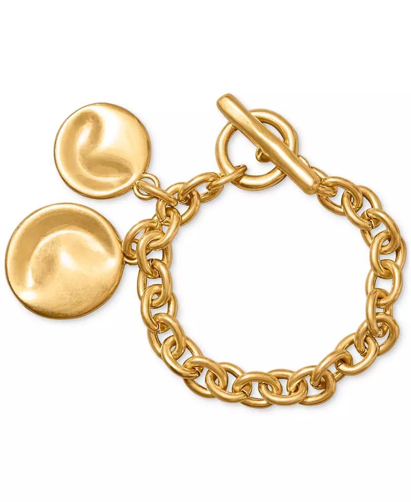 Donna Karan Donna Karan 24k Gold-Plated Wave Coin Flex Bracelet