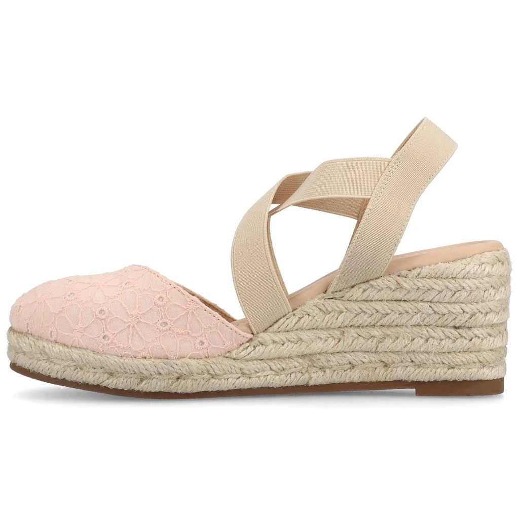 JOURNEE Women's Ashlee Medium and Wide Width Espadrille Wedge Sandals 2