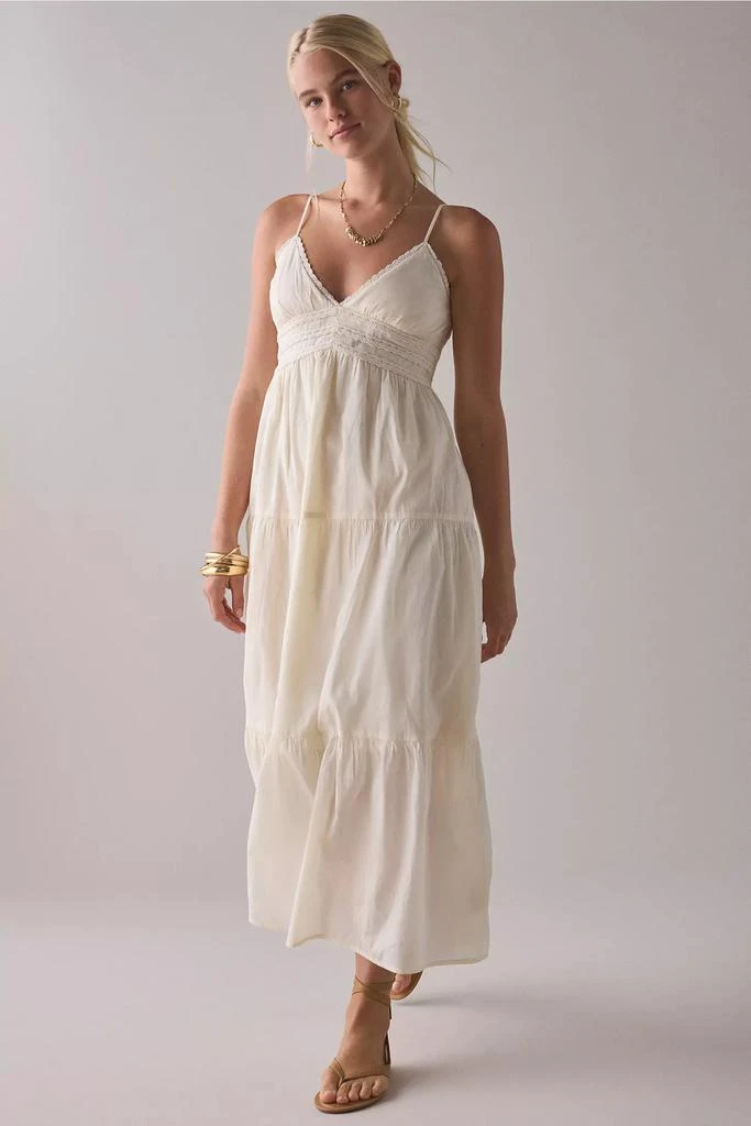 Kimchi Blue Kimchi Blue Serafina Lace Trim Tiered Babydoll Maxi Dress 1