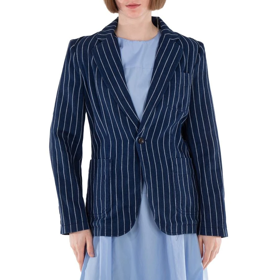 Ralph Lauren Linen-Cotton Pinstripe Blazer