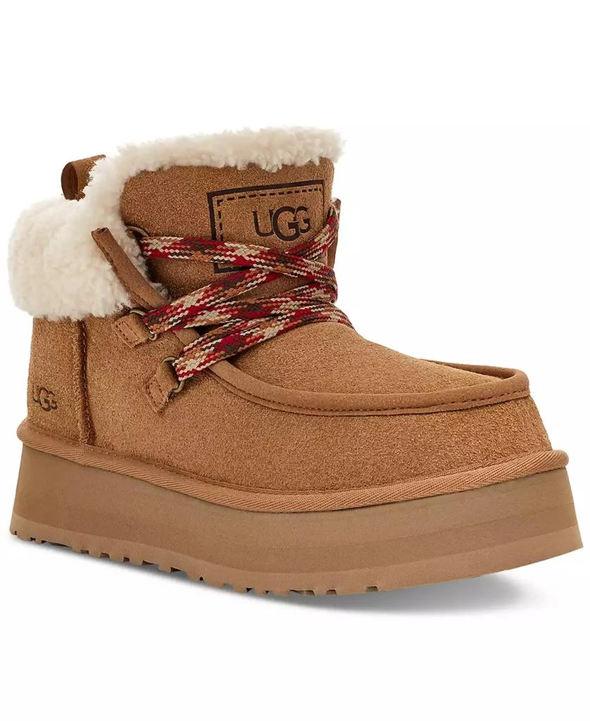 UGG® Women's Funkarra Cabin Cuffed Lace-Up Cold-Weather Booties 1