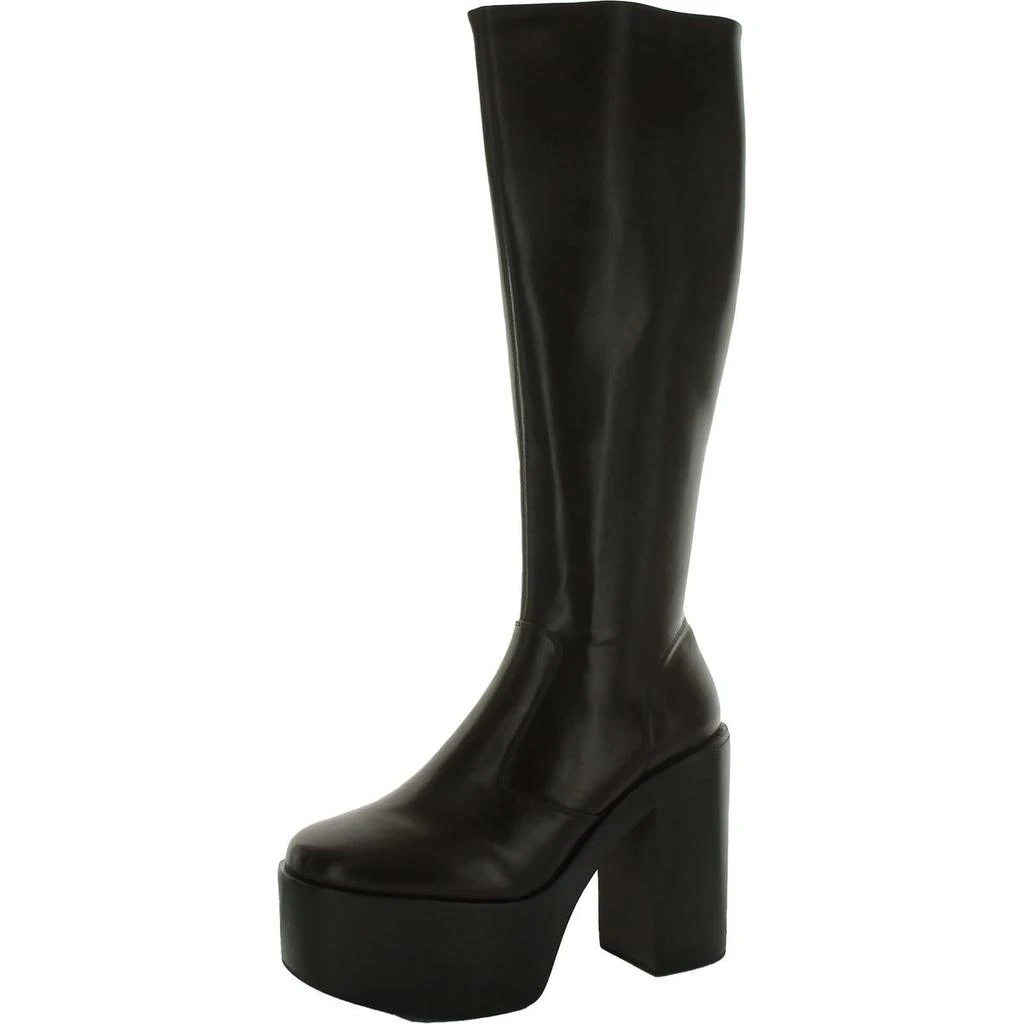 Jeffrey Campbell CHICA Womens Leather Bock Heel Knee-High Boots 8