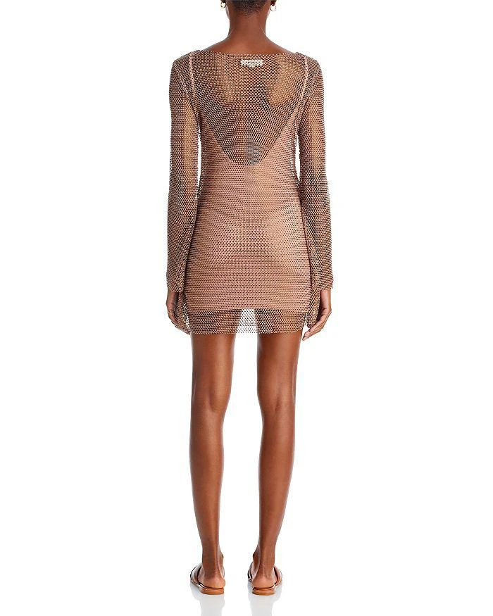L*Space L*Dancing Queen Crystal Embellished Mesh Mini Dress Swim Cover-Up 3