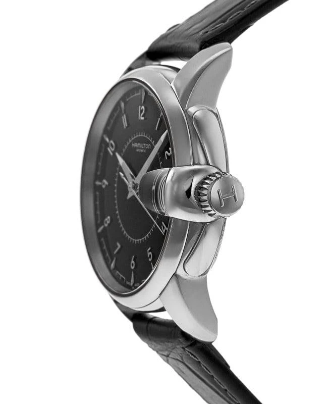 Hamilton Hamilton American Classic Railroad Auto Black Dial Leather Strap Unisex Watch H40415735 3