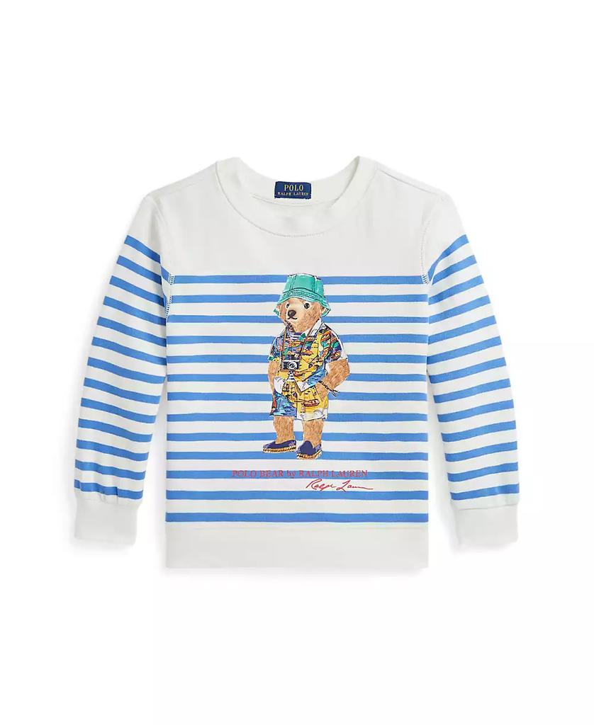 Ralph Lauren Toddler and Little Boys Polo Bear Striped Fleece Sweatshirt