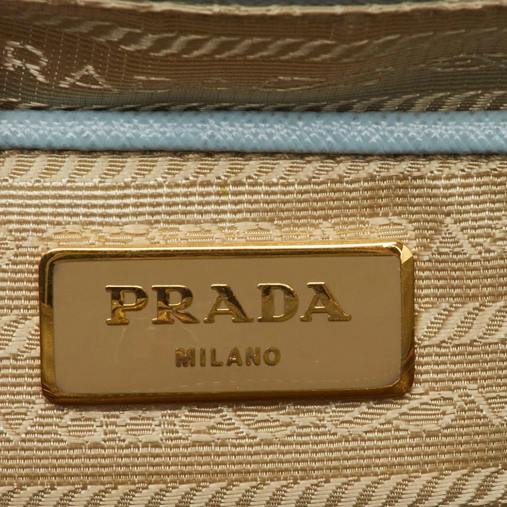 Prada Prada Light Blue/White Saffiano Lux Leather Large Shopper Tote 16