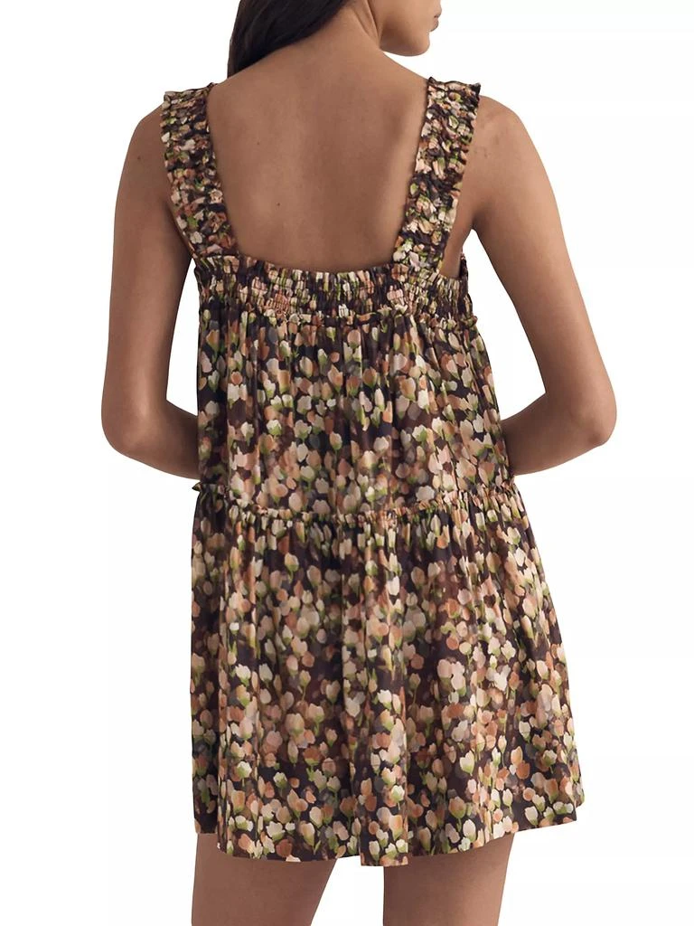 Peony Floral Silk-Blend Swing Minidress 4