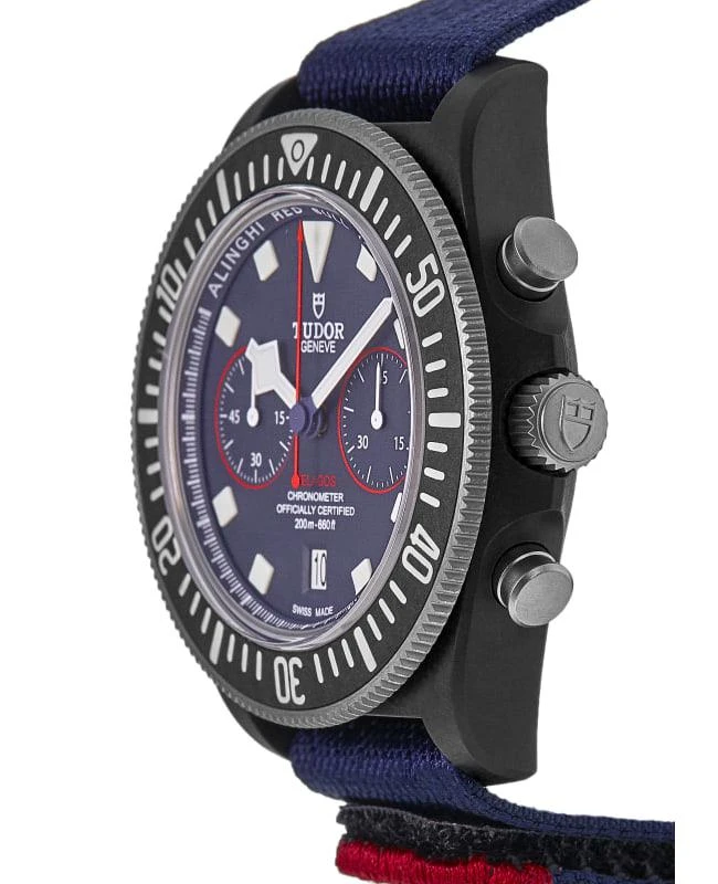Tudor Tudor Pelagos FXD Chrono "Alinghi Red Bull Racing Edition" Blue Dial Fabric Strap Men's Watch M25807KN-0001 3