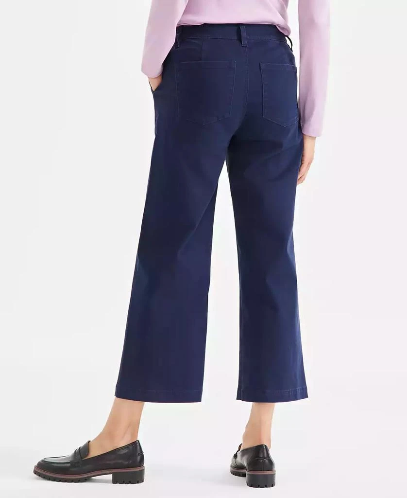 Style & Co Women's Twill Wide-Leg Cropped Pants, Exclusively at Macy's 4