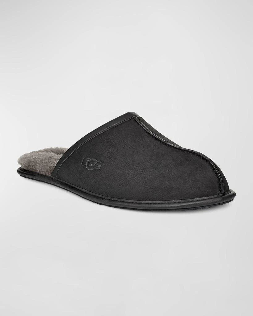 UGG Men's Scuff Leather Mule Slippers w/ Wool Lining 3