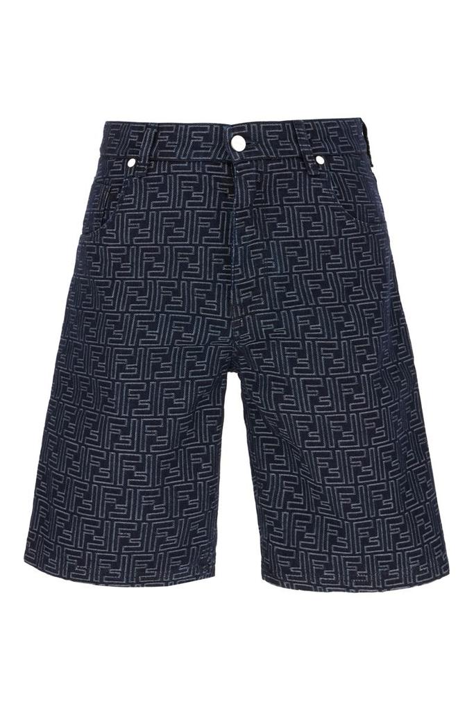 ハーフ・ショートパンツ Fendi Cerulean Blue Linen Blend Bermuda Shorts Shop CERULEAN BLUE LINEN BLEND BERMUDA SHORTS on Sale at