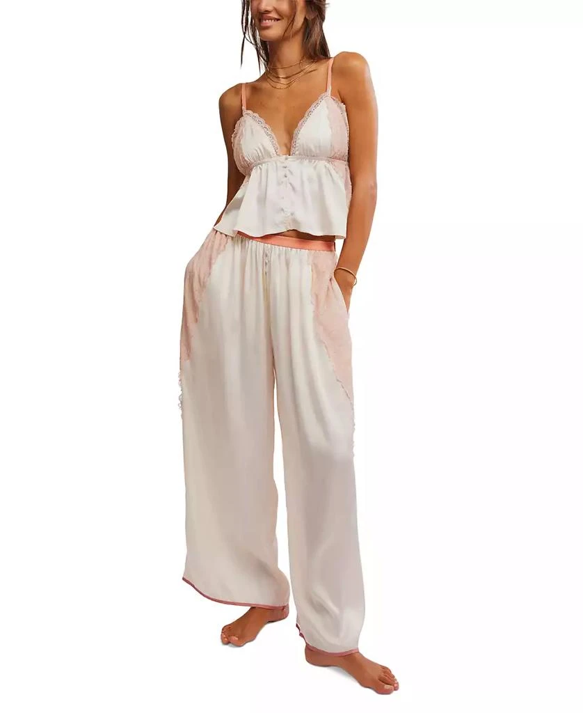 Free People Women's Anywhere With You Lace-Trim Lounge Set 1
