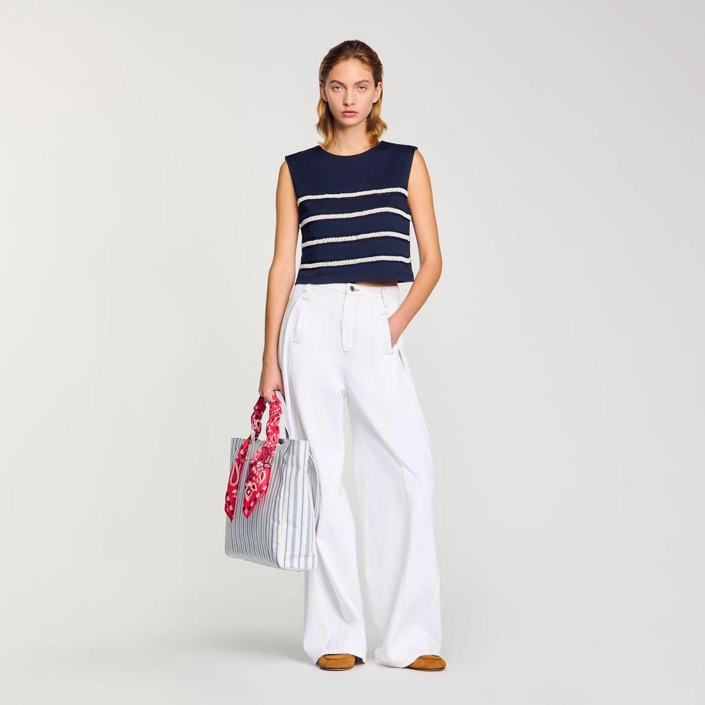 Sandro Sleeveless striped T-shirt 1