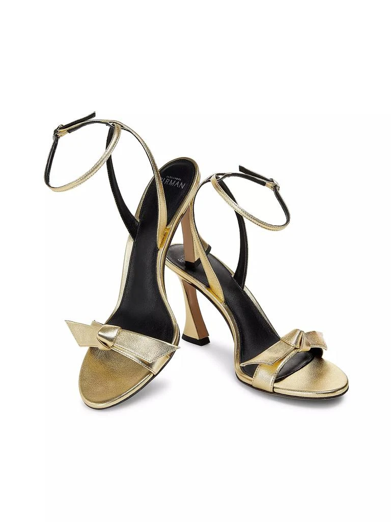 Alexandre Birman Clarita Bell 85MM Metallic Leather Sandals 6